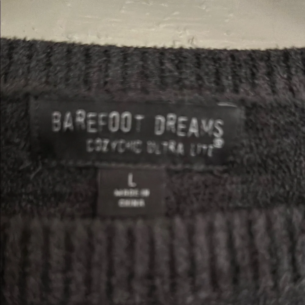 Barefoot Dreams Gray Crew Neck Sweater Soft Knit Relaxed Fit - Picture 2 of 4